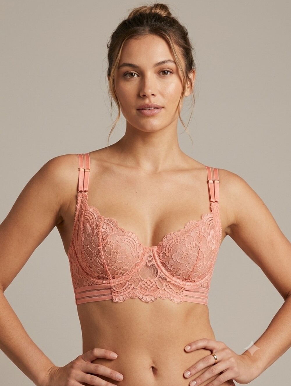 Women’s Lace Bralette Peach Bras